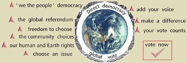  Global Community voting on issues