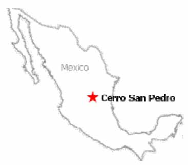 Map of Mexico and Cerro de San Pedro