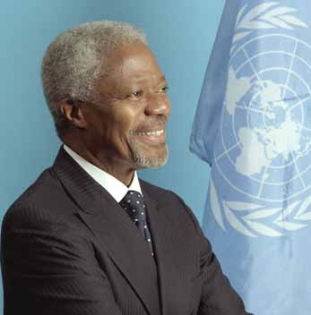 Kofi Annan of Ghana is the seventh Secretary-General of the United Nations