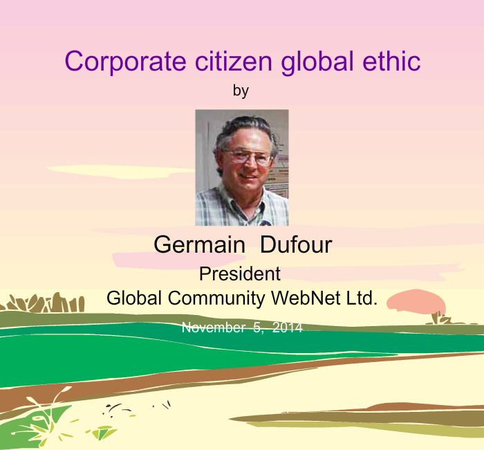  Corporate citizen global ethic