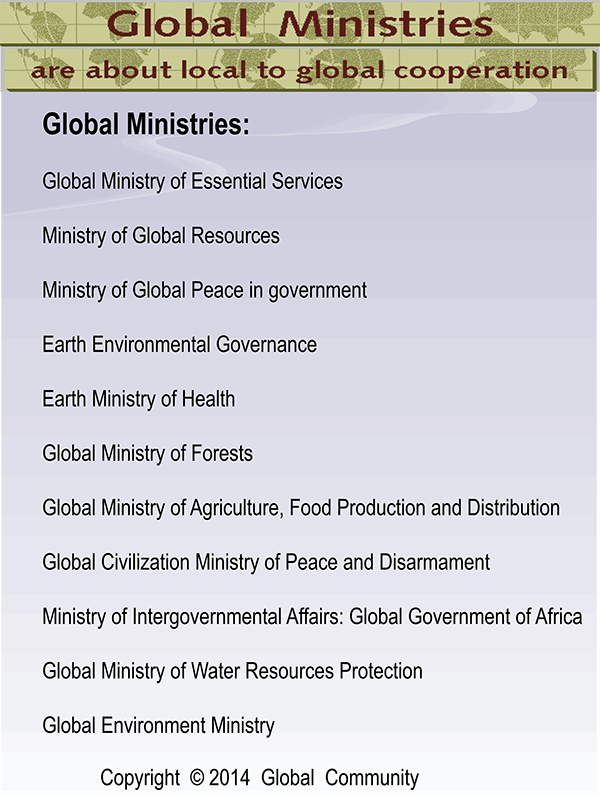 The formation of global ministries