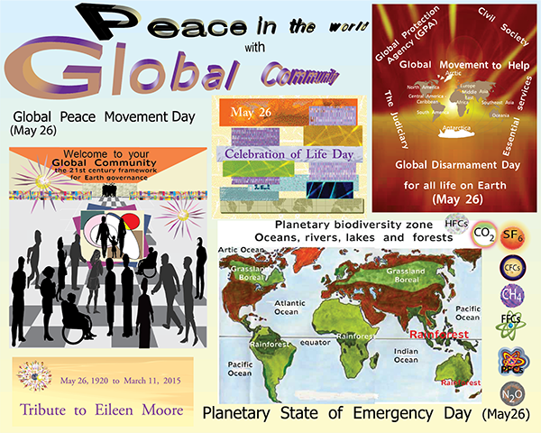 Peace in the world with Global Community.