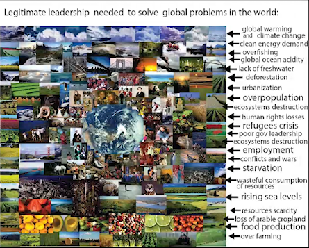 Leadership needed to resolve global problems.