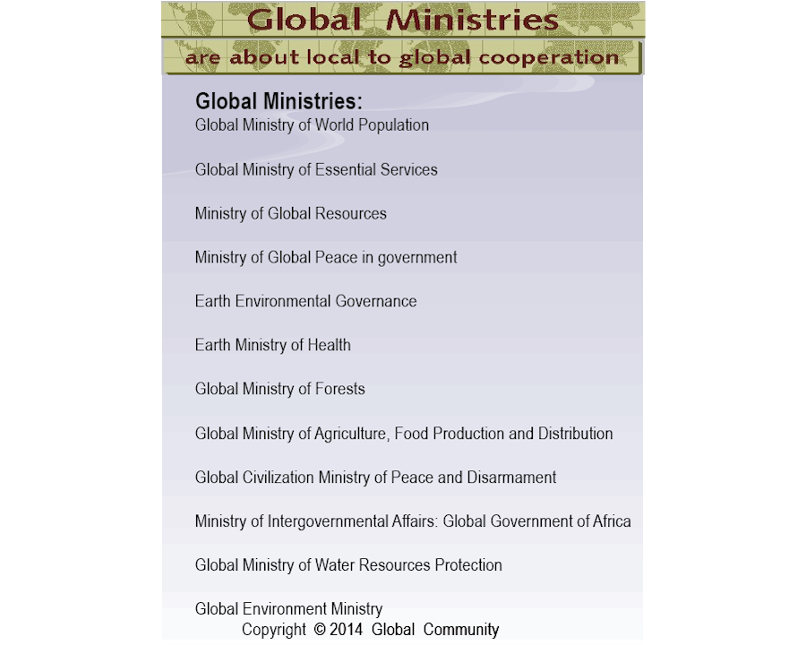 The formation of global ministries