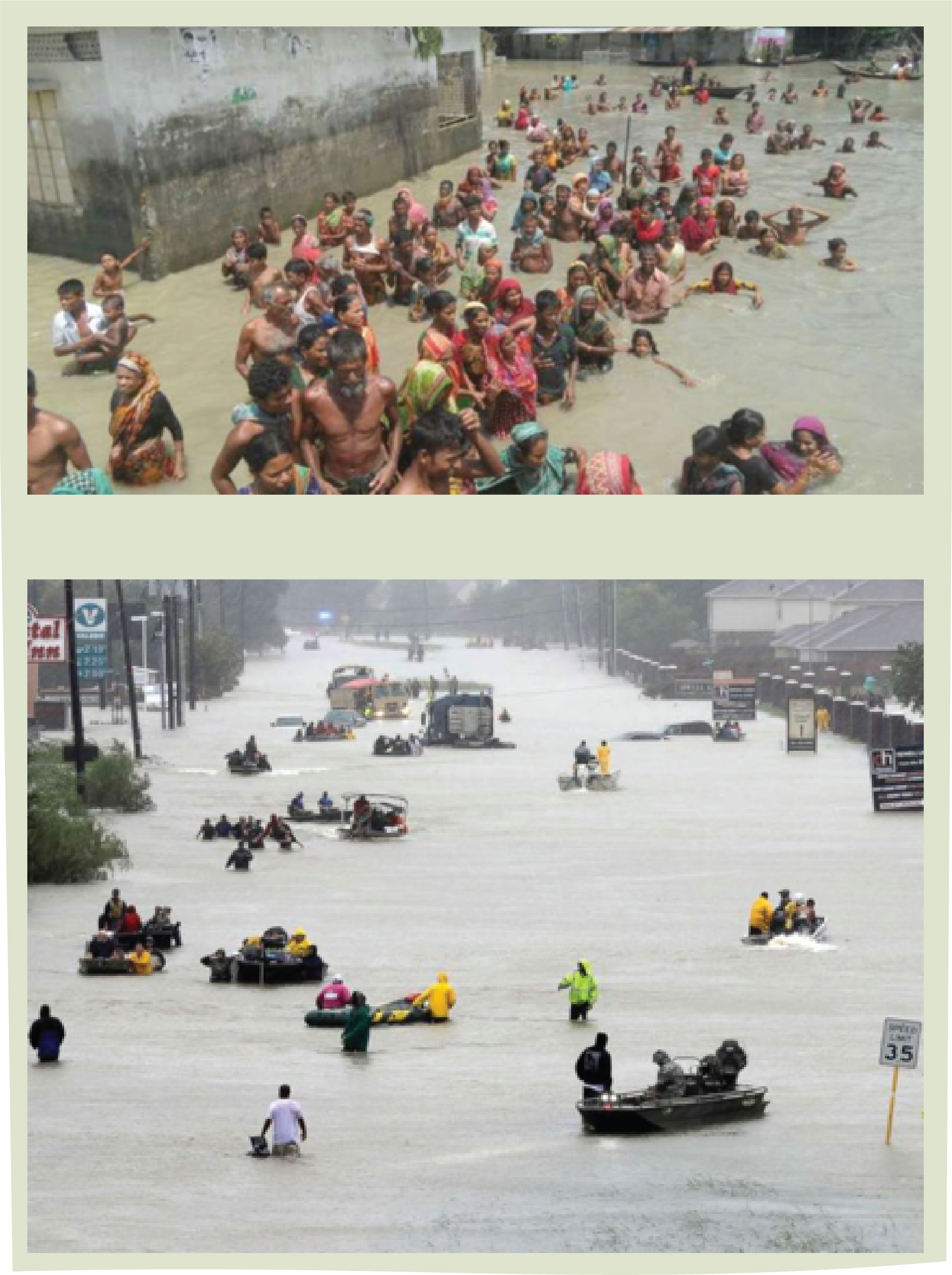 Climate change and flood cities.