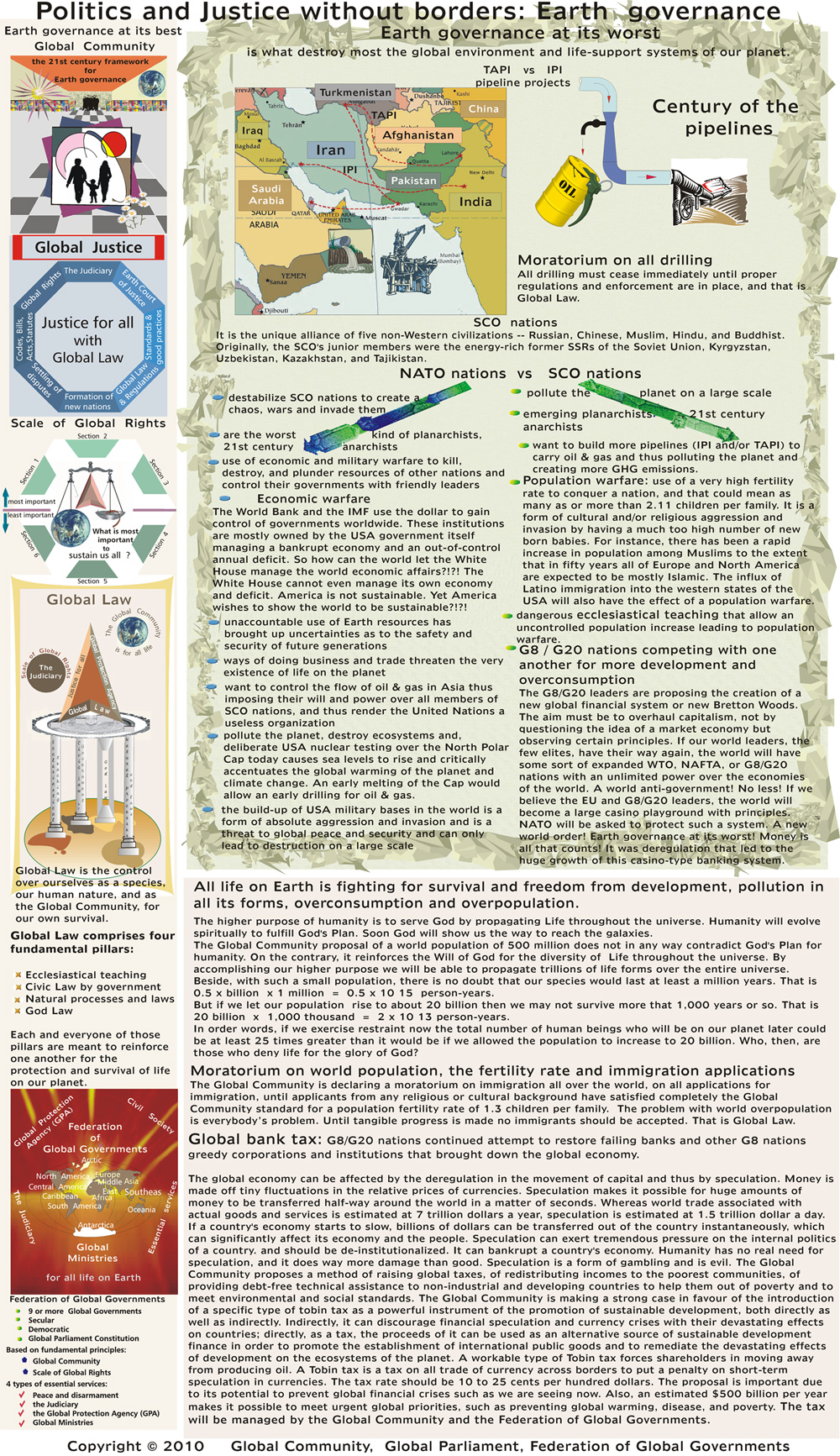 Politics and Justice without borders:  Earth governance