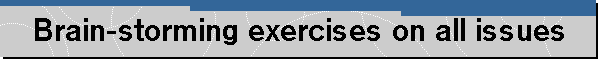 Brain-storming exercises on all issues of Global Dialogue 2007